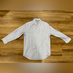 Jos. A. Bank Light Blue Plaid Casual Shirt